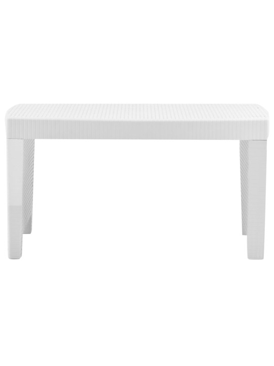 Poilsio komplektas su pagalvėmis, 4 dalių, baltas, plastikas
