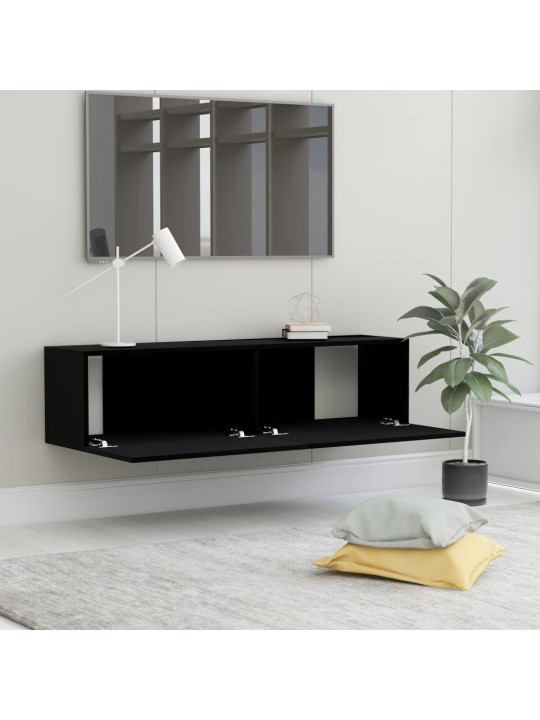 Televizoriaus spintelė, juodos spalvos, 120x30x30cm, MDP