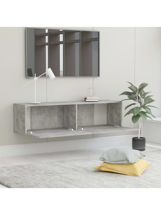 Televizoriaus spintelė, betono pilkos spalvos, 120x30x30cm, MDP