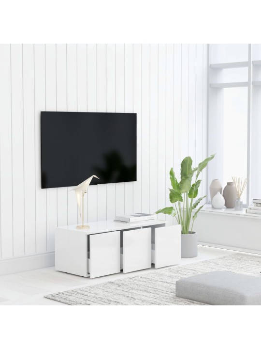 Televizoriaus spintelė, baltos spalvos, 80x34x30cm, MDP
