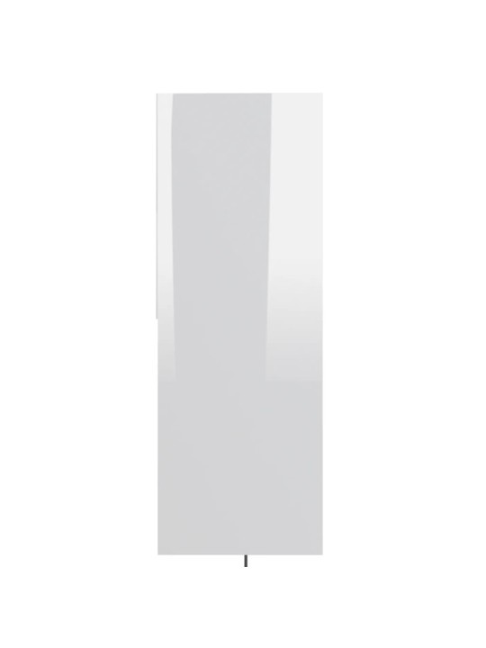 Spintelė knygoms, baltos spalvos, 67x24x161cm, MDP, ypač blizgi
