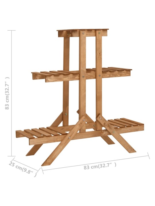 Stovas augalams, 83x25x83cm, eglės mediena