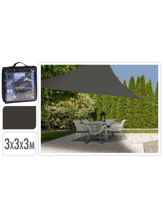 ProGarden Uždanga, tamsiai pilkos spalvos, 3x3x3m, trikampė