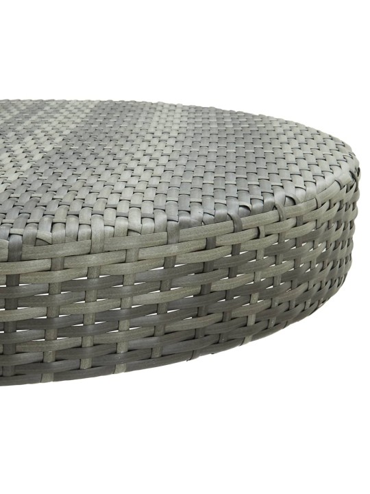 Sodo staliukas, pilkos spalvos, 75,5x106cm, poliratanas