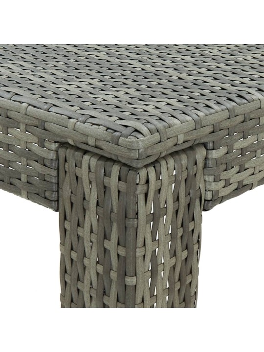 Sodo baro staliukas, pilkas, 60,5x60,5x110,5cm, poliratanas