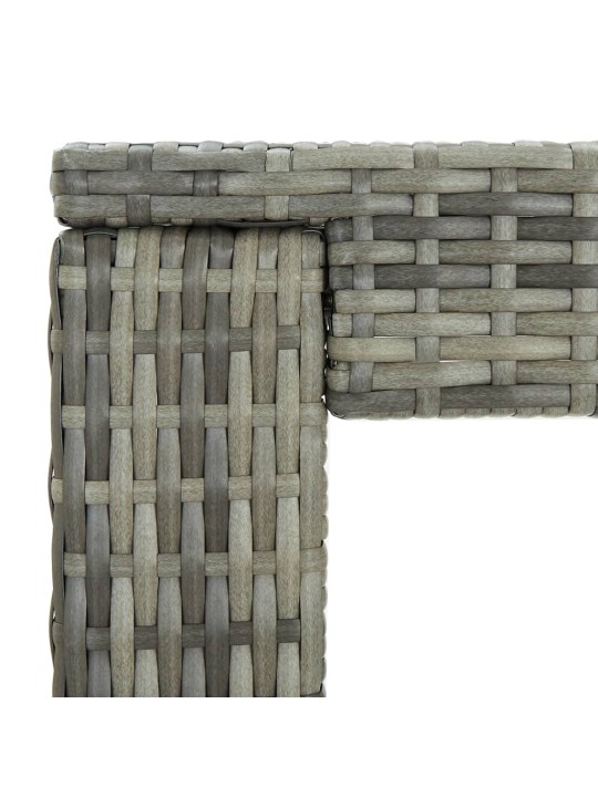 Sodo baro staliukas, pilkas, 60,5x60,5x110,5cm, poliratanas