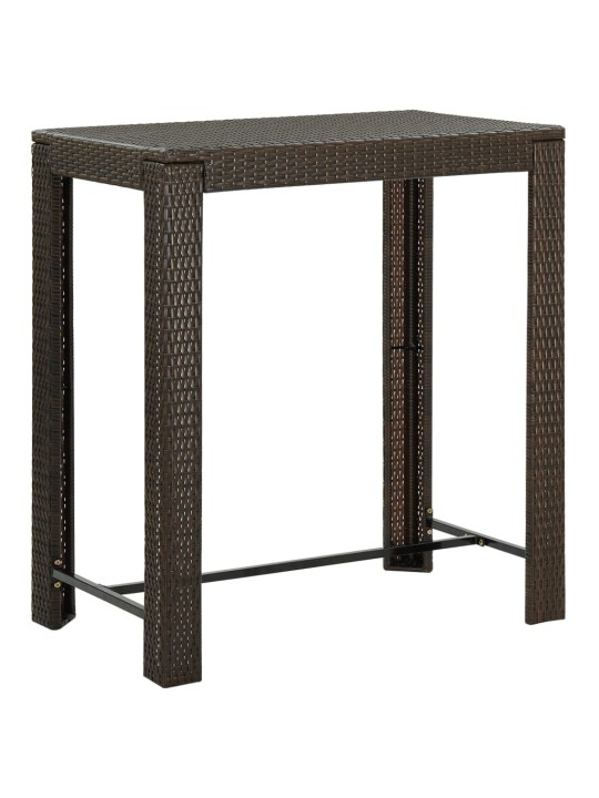 Sodo baro staliukas, rudas, 100x60,5x110,5cm, poliratanas