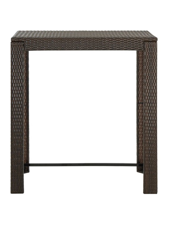 Sodo baro staliukas, rudas, 100x60,5x110,5cm, poliratanas