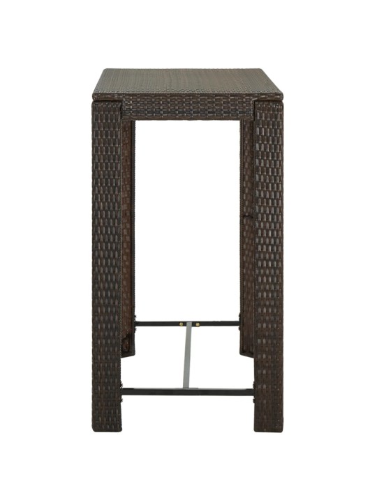 Sodo baro staliukas, rudas, 100x60,5x110,5cm, poliratanas