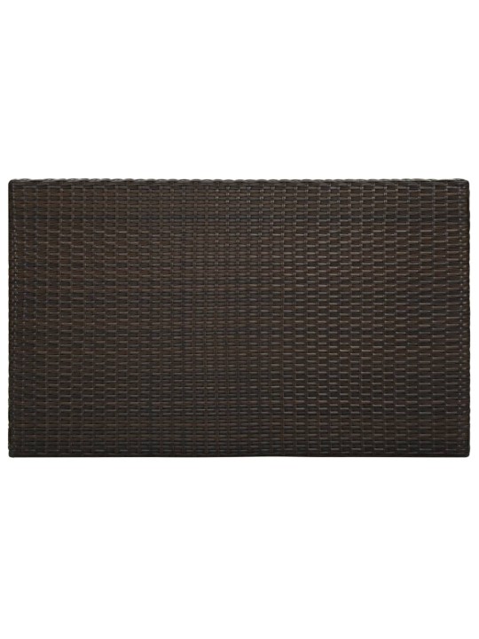 Sodo baro staliukas, rudas, 100x60,5x110,5cm, poliratanas