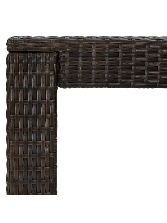 Sodo baro staliukas, rudas, 100x60,5x110,5cm, poliratanas