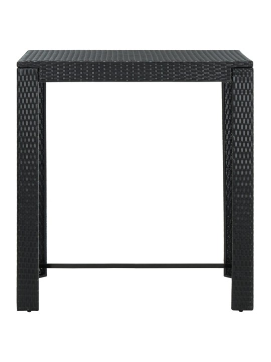 Sodo baro staliukas, juodas, 100x60,5x110,5cm, poliratanas