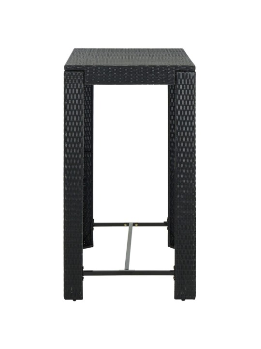 Sodo baro staliukas, juodas, 100x60,5x110,5cm, poliratanas