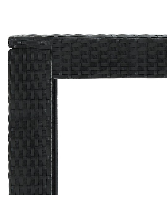 Sodo baro staliukas, juodas, 100x60,5x110,5cm, poliratanas