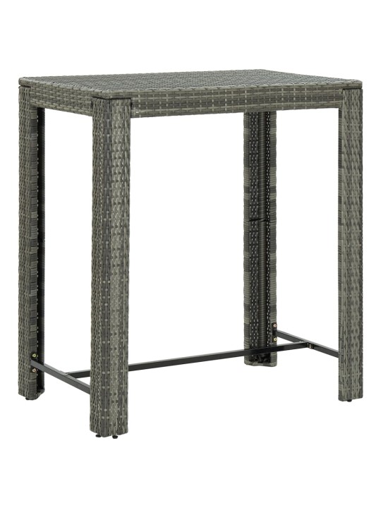 Sodo baro staliukas, pilkas, 100x60,5x110,5cm, poliratanas