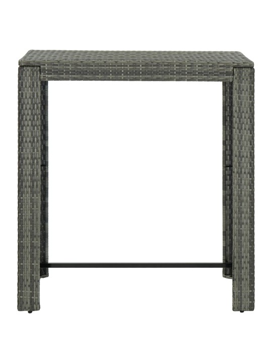 Sodo baro staliukas, pilkas, 100x60,5x110,5cm, poliratanas