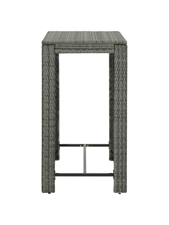 Sodo baro staliukas, pilkas, 100x60,5x110,5cm, poliratanas