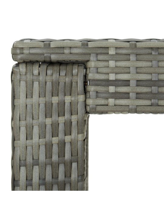 Sodo baro staliukas, pilkas, 100x60,5x110,5cm, poliratanas