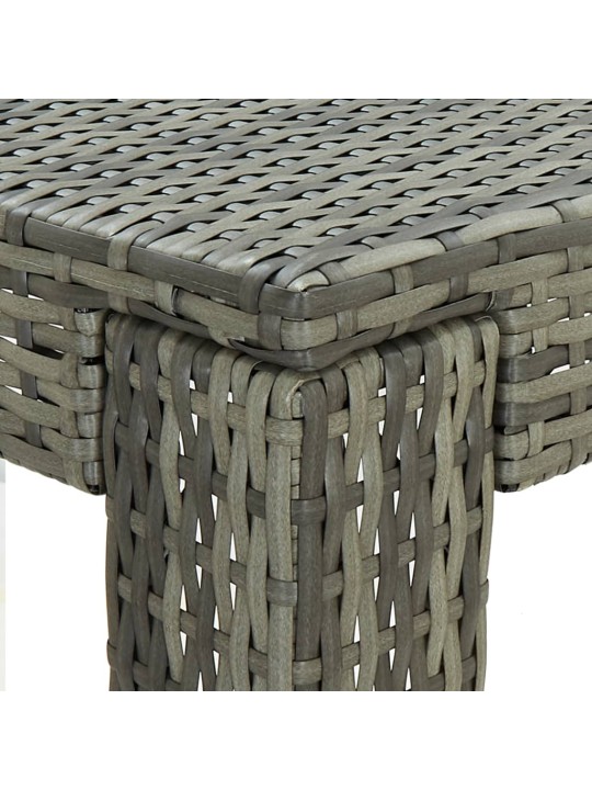 Sodo baro staliukas, pilkas, 100x60,5x110,5cm, poliratanas
