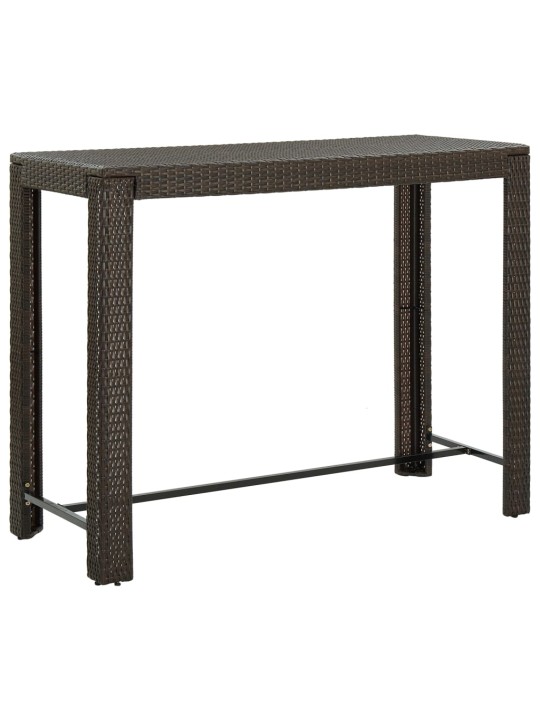 Sodo baro staliukas, rudas, 140,5x60,5x110,5cm, poliratanas