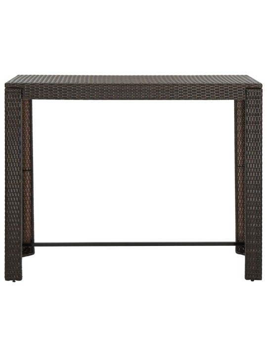 Sodo baro staliukas, rudas, 140,5x60,5x110,5cm, poliratanas