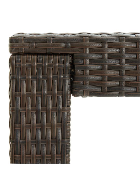 Sodo baro staliukas, rudas, 140,5x60,5x110,5cm, poliratanas