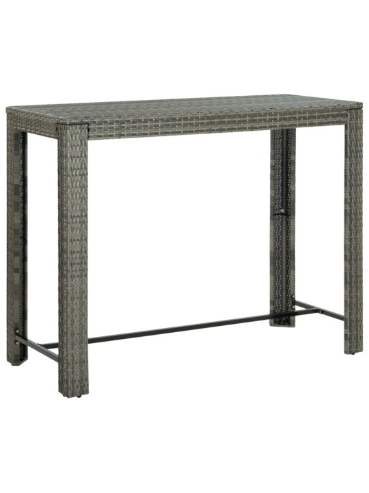 Sodo baro staliukas, pilkas, 140,5x60,5x110,5cm, poliratanas