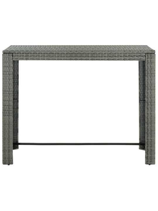Sodo baro staliukas, pilkas, 140,5x60,5x110,5cm, poliratanas