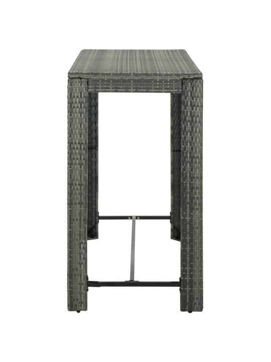 Sodo baro staliukas, pilkas, 140,5x60,5x110,5cm, poliratanas