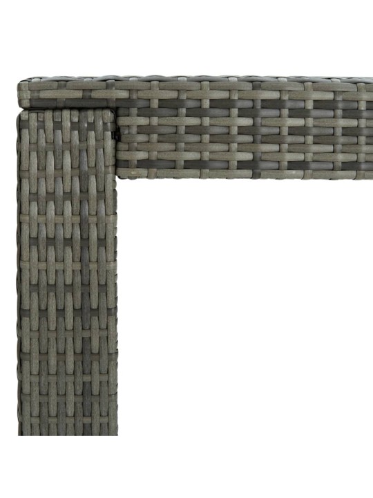 Sodo baro staliukas, pilkas, 140,5x60,5x110,5cm, poliratanas