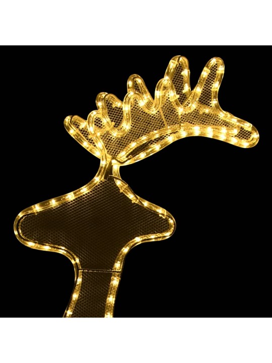 Kalėdų dekoracija elnias, 60x24x89cm, 306 LED lemputės