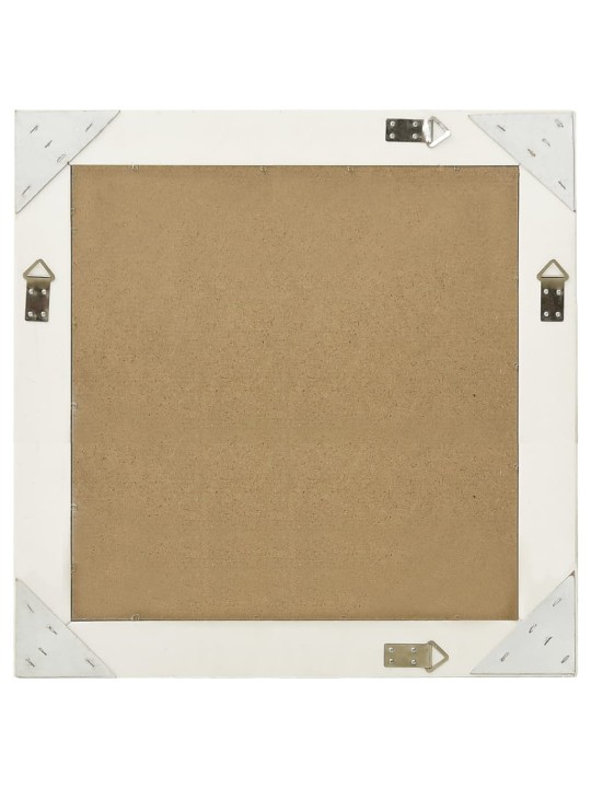 Sieninis veidrodis, baltas, 60x60cm, barokinis stilius