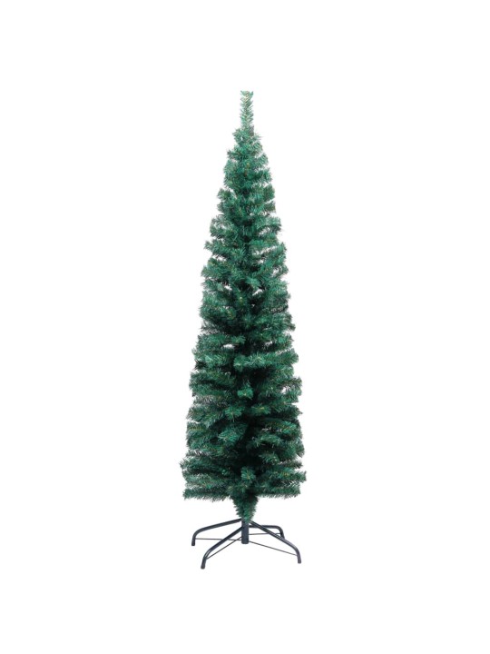 Plona dirbtinė Kalėdų eglutė su stovu, žalia, 150cm, PVC