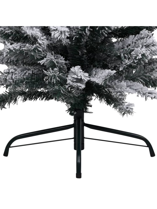 Plona dirbtinė Kalėdų eglutė su sniegu, žalia, 150cm, PVC