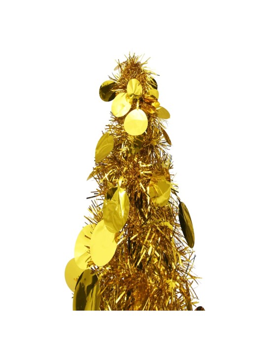 Išskleidžiama dirbtinė Kalėdų eglutė, auksinė, 150cm, PET