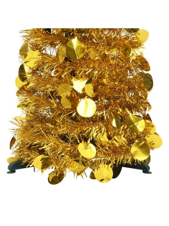 Išskleidžiama dirbtinė Kalėdų eglutė, auksinė, 150cm, PET