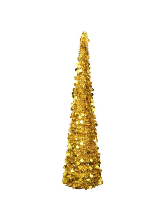 Išskleidžiama dirbtinė Kalėdų eglutė, auksinė, 180cm, PET