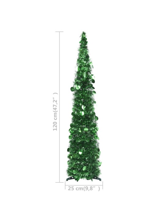 Išskleidžiama dirbtinė Kalėdų eglutė, žalia, 120cm, PET