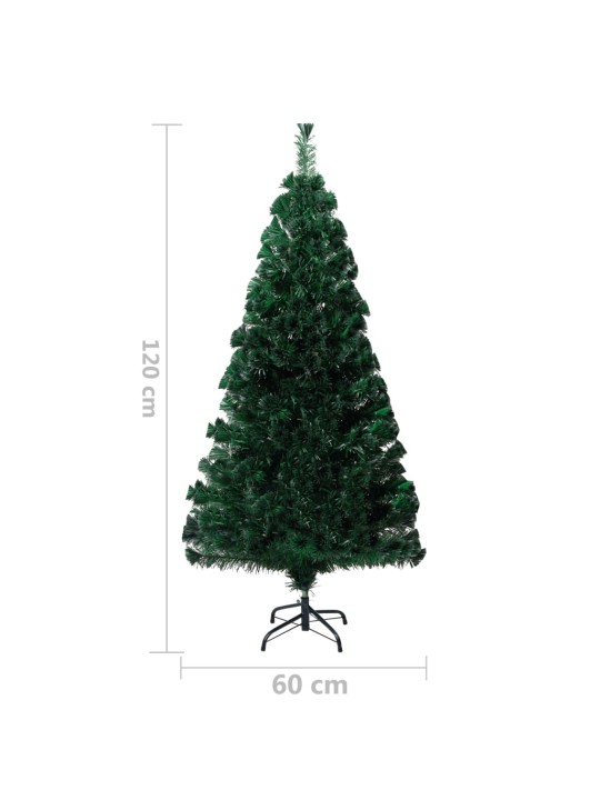 Dirbtinė Kalėdų eglutė su stovu, žalia, 120cm, optinis pluoštas