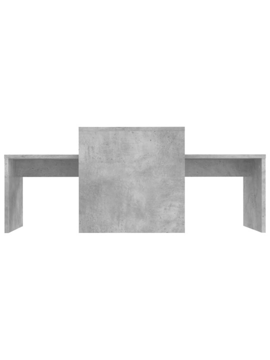Kavos staliukų komplektas, betoninis pilkas, 100x48x40cm, MDP