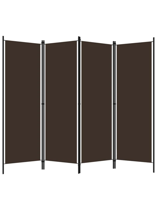 Kambario pertvara, 4 dalių, rudos spalvos, 200x180cm