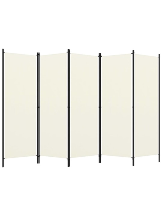 Kambario pertvara, 5 dalių, kreminė balta, 250x180cm