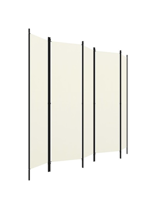 Kambario pertvara, 5 dalių, kreminė balta, 250x180cm