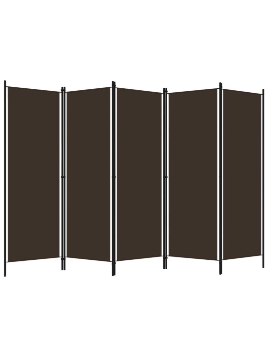 Kambario pertvara, 5 dalių, rudos spalvos, 250x180cm