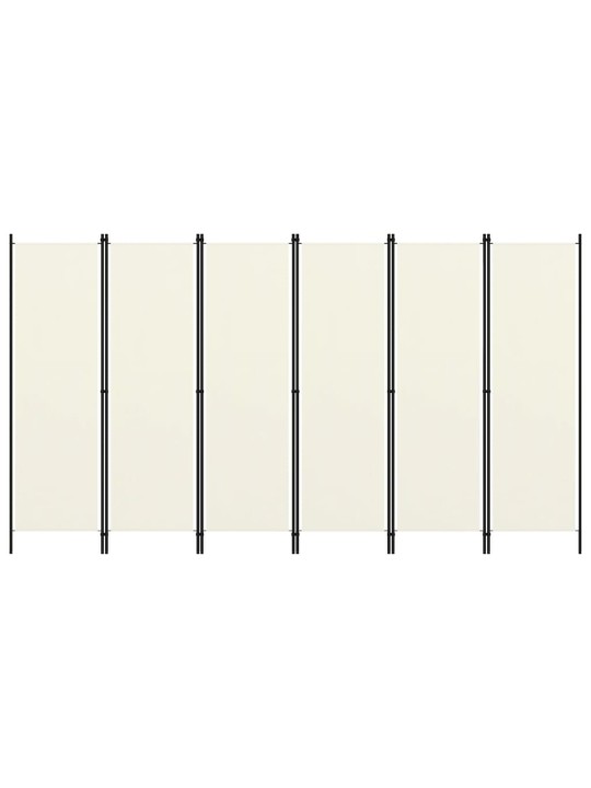 Kambario pertvara, 6 dalių, kreminė balta, 300x180cm