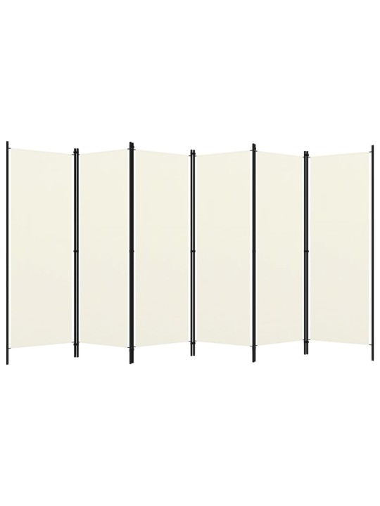 Kambario pertvara, 6 dalių, kreminė balta, 300x180cm