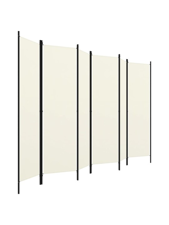 Kambario pertvara, 6 dalių, kreminė balta, 300x180cm