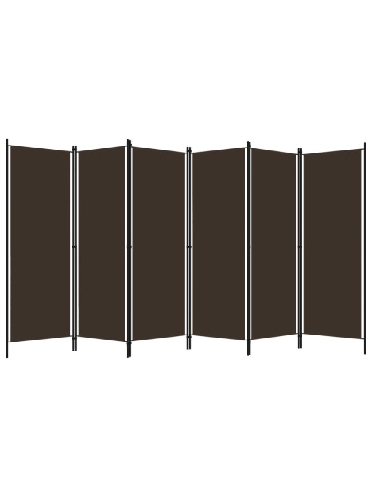 Kambario pertvara, 6 dalių, rudos spalvos, 300x180cm