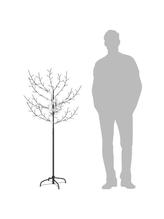 Kalėdinis medis su LED lemputėmis, 150cm, su vyšnių žiedais
