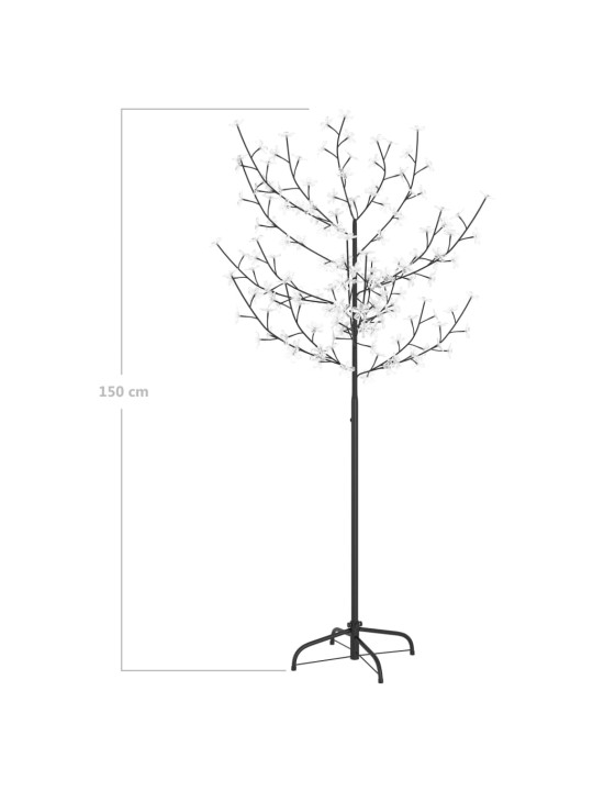 Kalėdinis medis su LED lemputėmis, 150cm, su vyšnių žiedais
